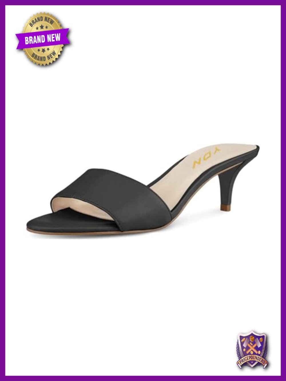 Women Comfy Kitten Low Heel Mules Slip On Clog Sandals Open Toe Dress Pumps